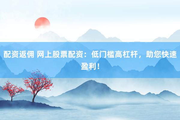 配资返佣 网上股票配资：低门槛高杠杆，助您快速盈利！