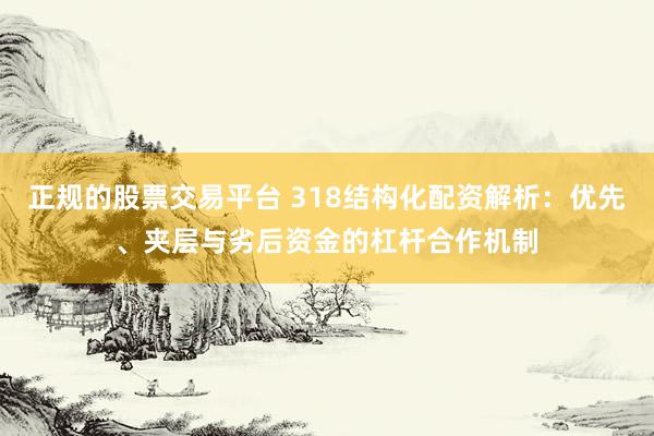 正规的股票交易平台 318结构化配资解析：优先、夹层与劣后资金的杠杆合作机制