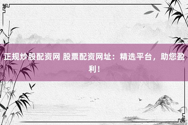 正规炒股配资网 股票配资网址：精选平台，助您盈利！