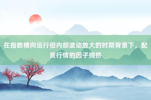 在指数横向运行但内部波动放大的时期背景下，配资行情的因子拥挤