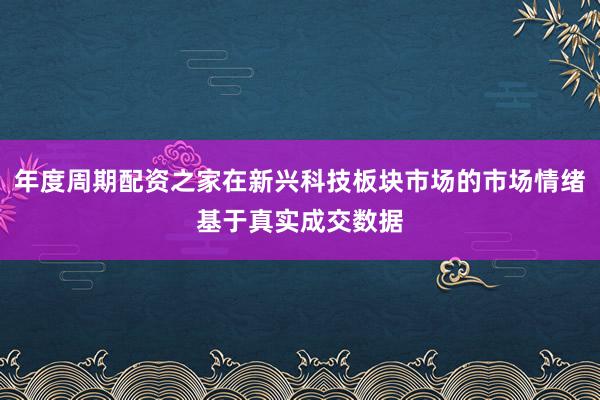 年度周期配资之家在新兴科技板块市场的市场情绪基于真实成交数据