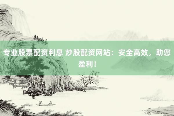 专业股票配资利息 炒股配资网站：安全高效，助您盈利！